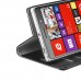 Nokia Lumia 830 - PU Leather Flip Stand Protective Phone Cover Case Wallet - Black